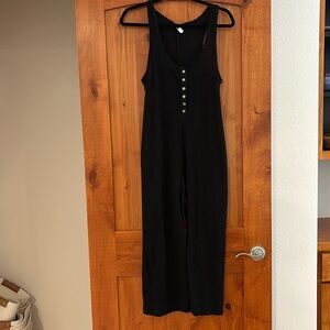Vici black waffle jumpsuit size s